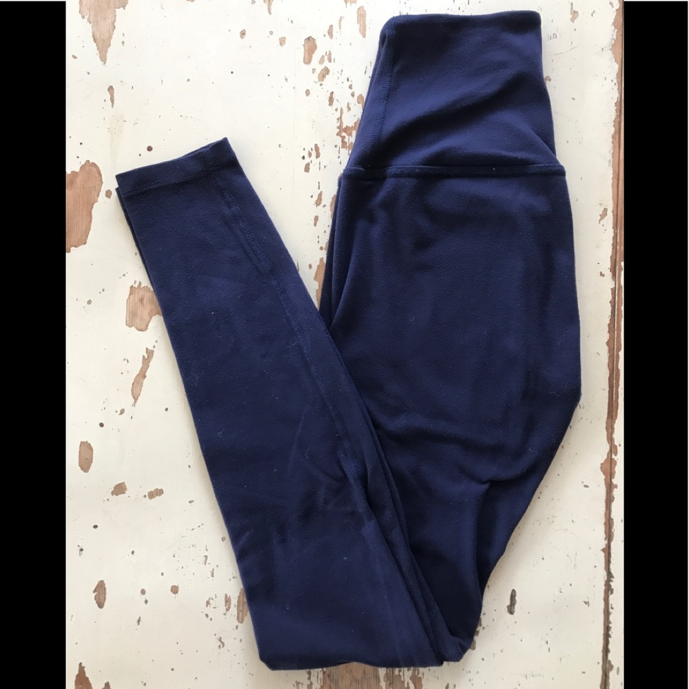 Beyond Yoga Navy Blue Cotton Leggings/Tights SZ S